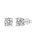White gold moissanite earrings by Iceman Society