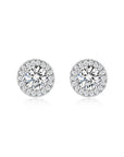 White gold moissanite earrings by Iceman Society