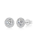 White gold moissanite earrings by Iceman Society
