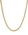 5mm 18k gold plain cuban necklace by Iceman Society