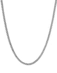 5mm white gold plain cuban necklace by Iceman Society