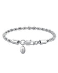 4mm white gold rope bracelet by Iceman Society