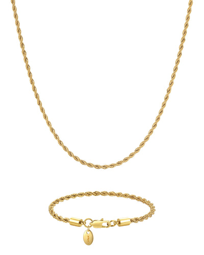 THE ROPE SET - 3mm 麻花組合 (18K Gold)