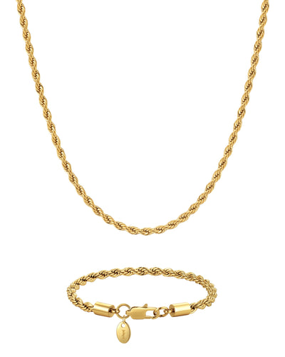 THE ROPE SET - 4mm 麻花組合 (18K Gold)
