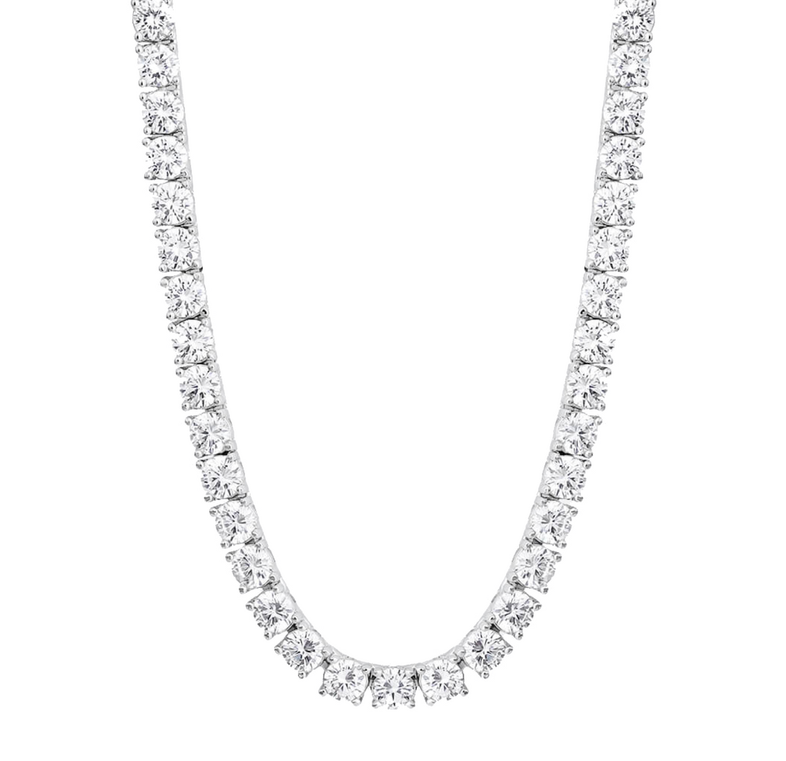 ICE SPARKLER - 5mm tennis項鍊 (White Gold)