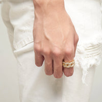 ICEMAN - 古巴戒指 (Yellow Gold)