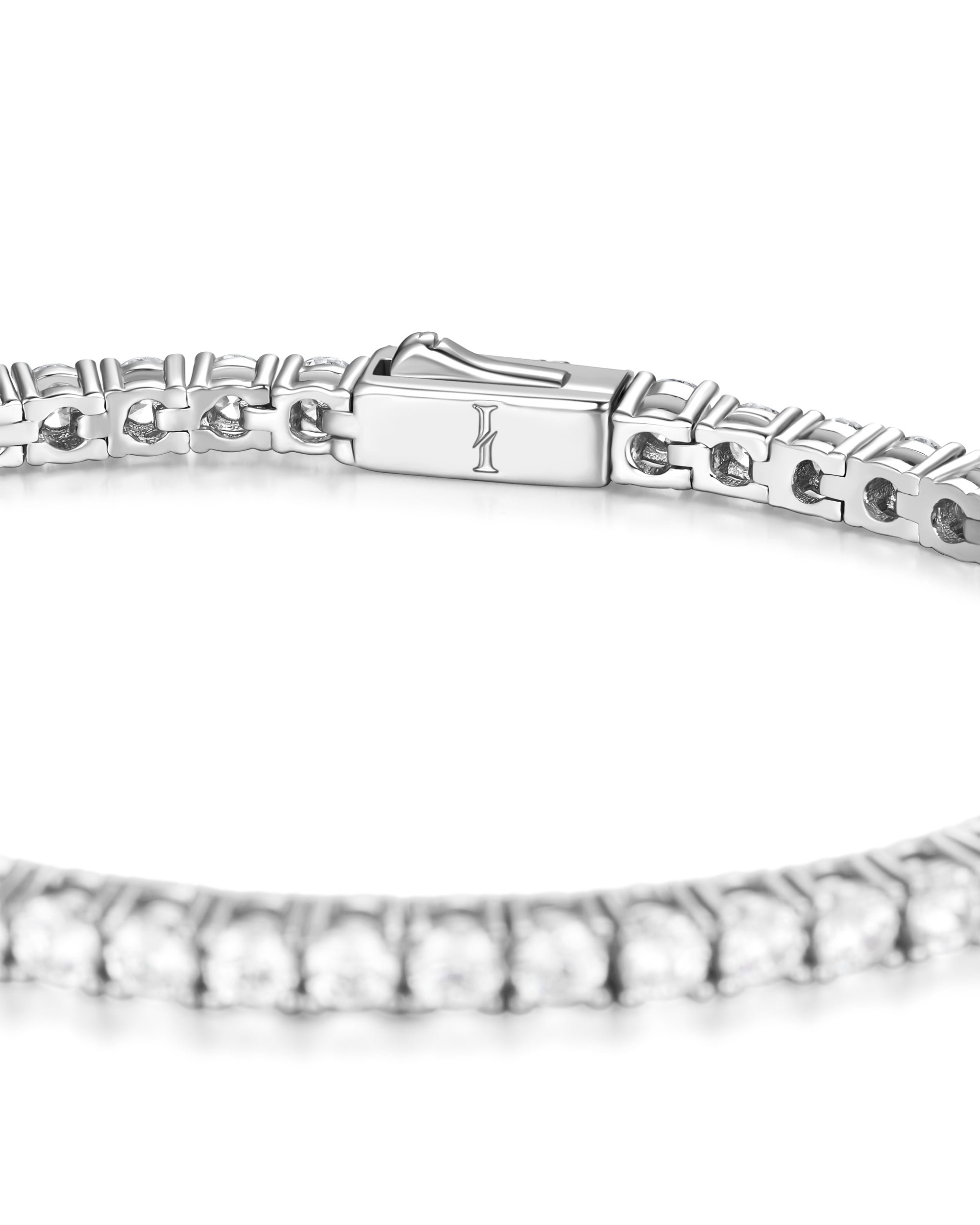3mm white gold tennis bracelet by Iceman Society