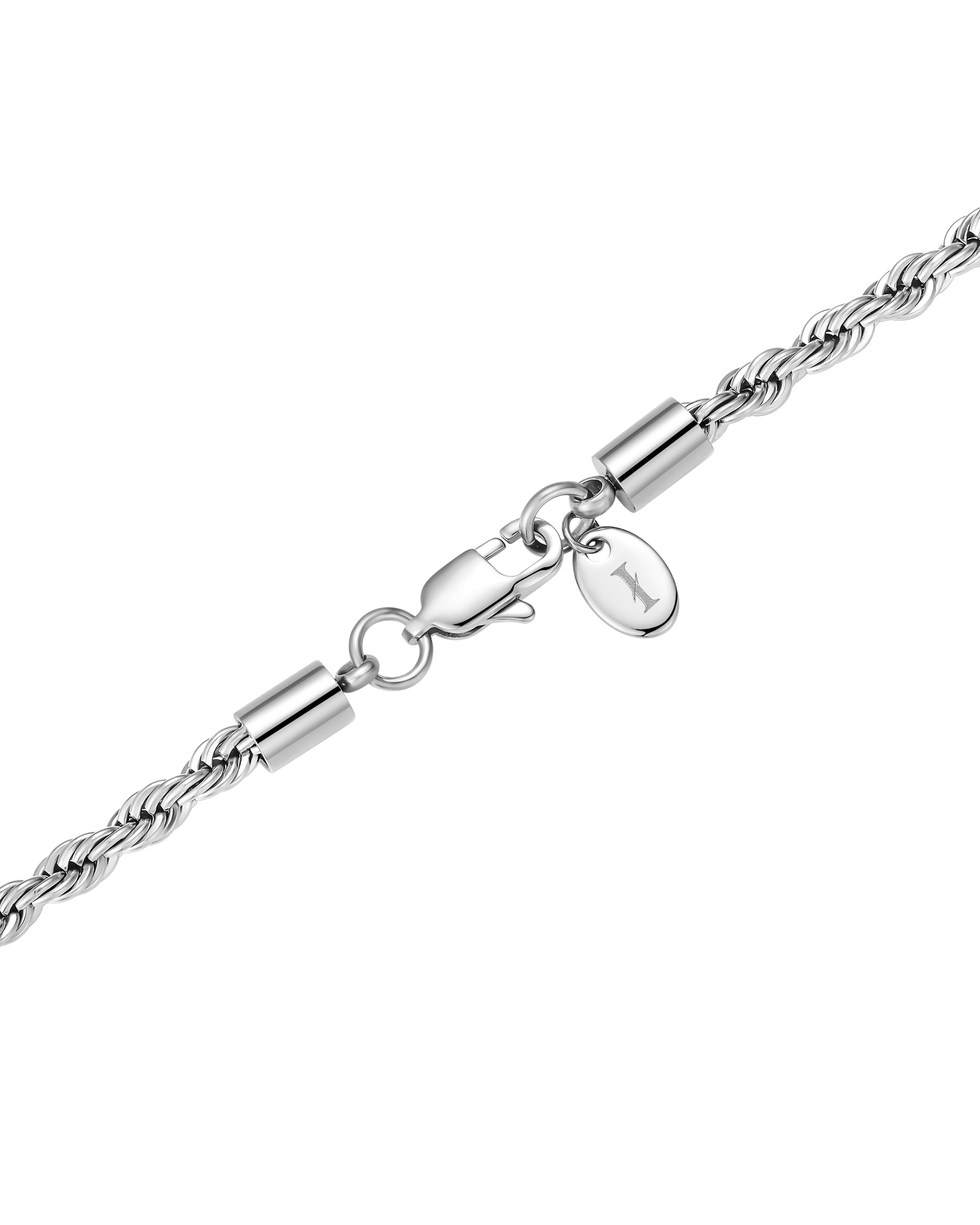 4mm white gold rope necklace by Iceman Society