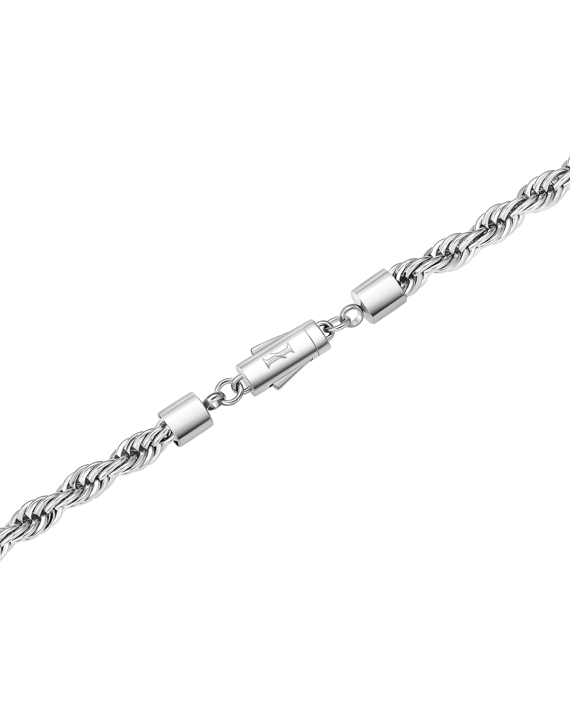 6mm white gold rope necklace by Iceman Society