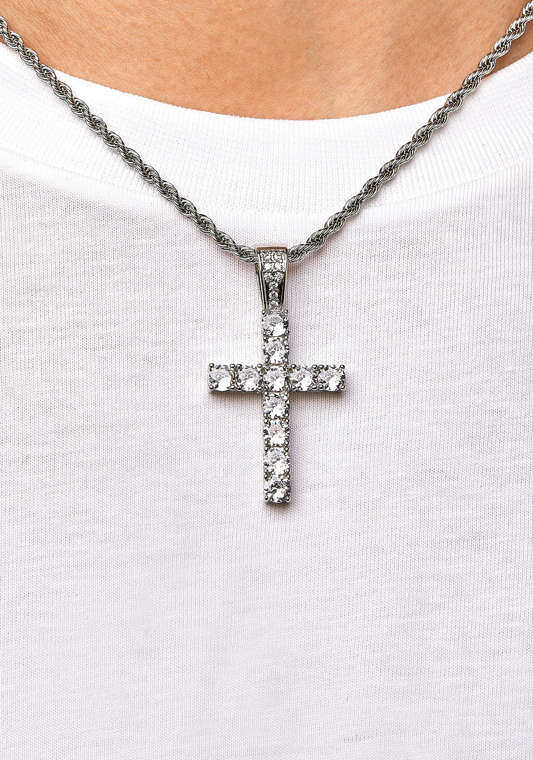 ICE CROSS PIECE - 墜飾 (White Gold)