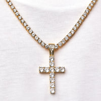 ICE SPARKLER + CROSS 組合 (Yellow Gold)