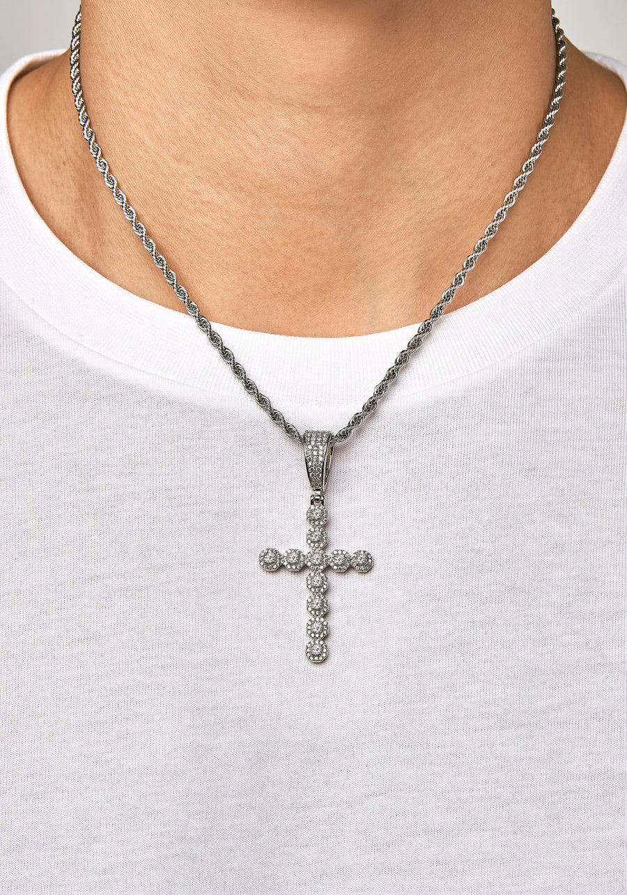 FREEZY CROSS PIECE - 墜飾 (White Gold)